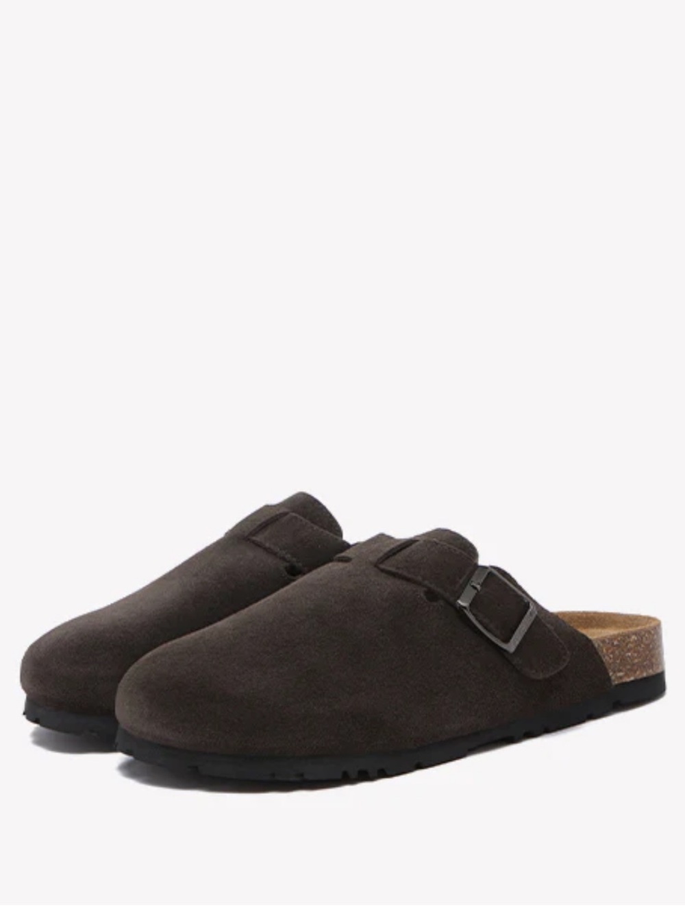EVERAU Men’s Suede Slip-On Clog Mule with Buckle, USD 42, BRAND NEW